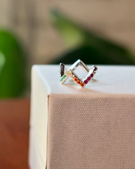 Ear cuff Zig zag colores
