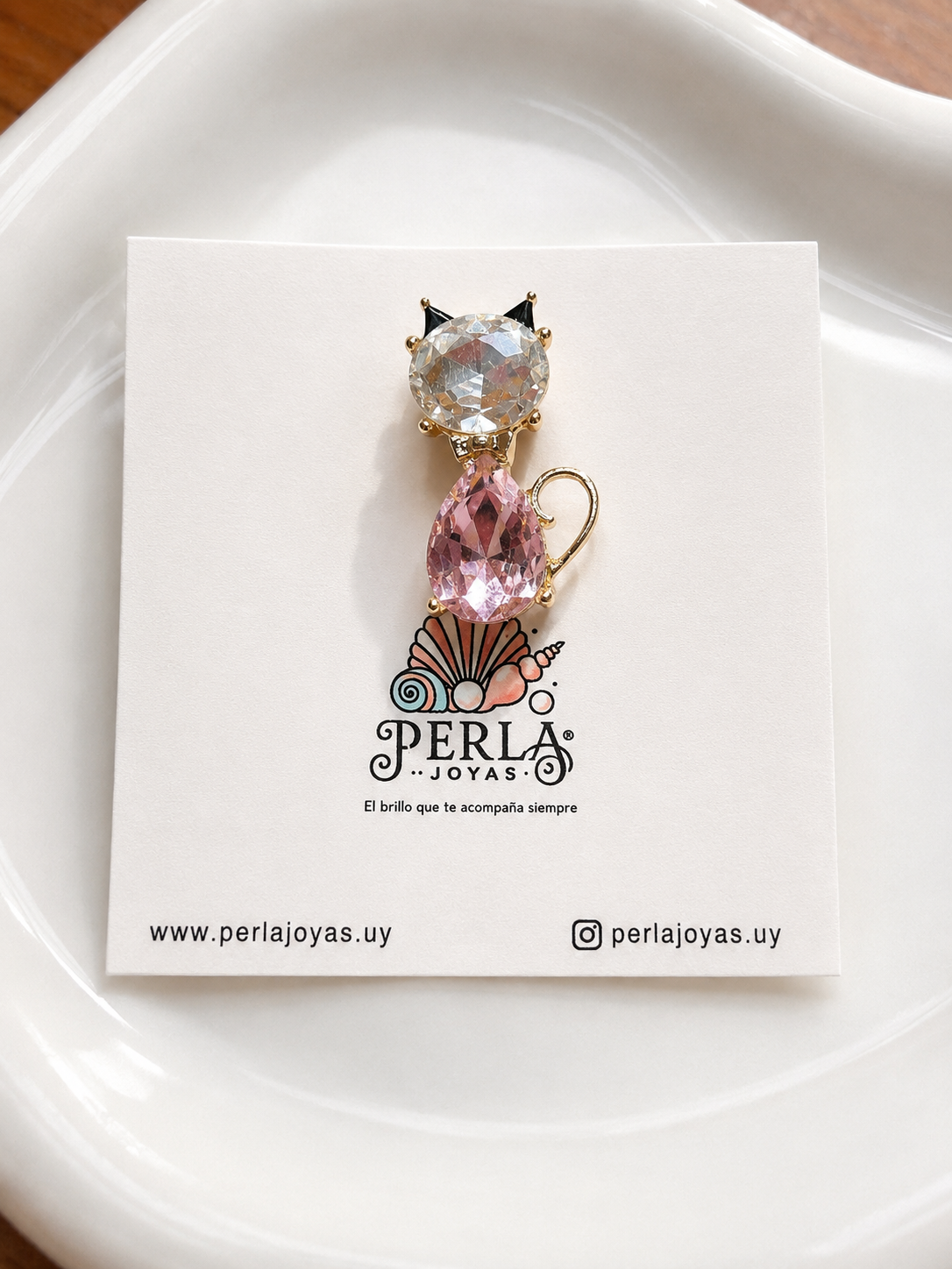 Prendedor Kitty Cristal