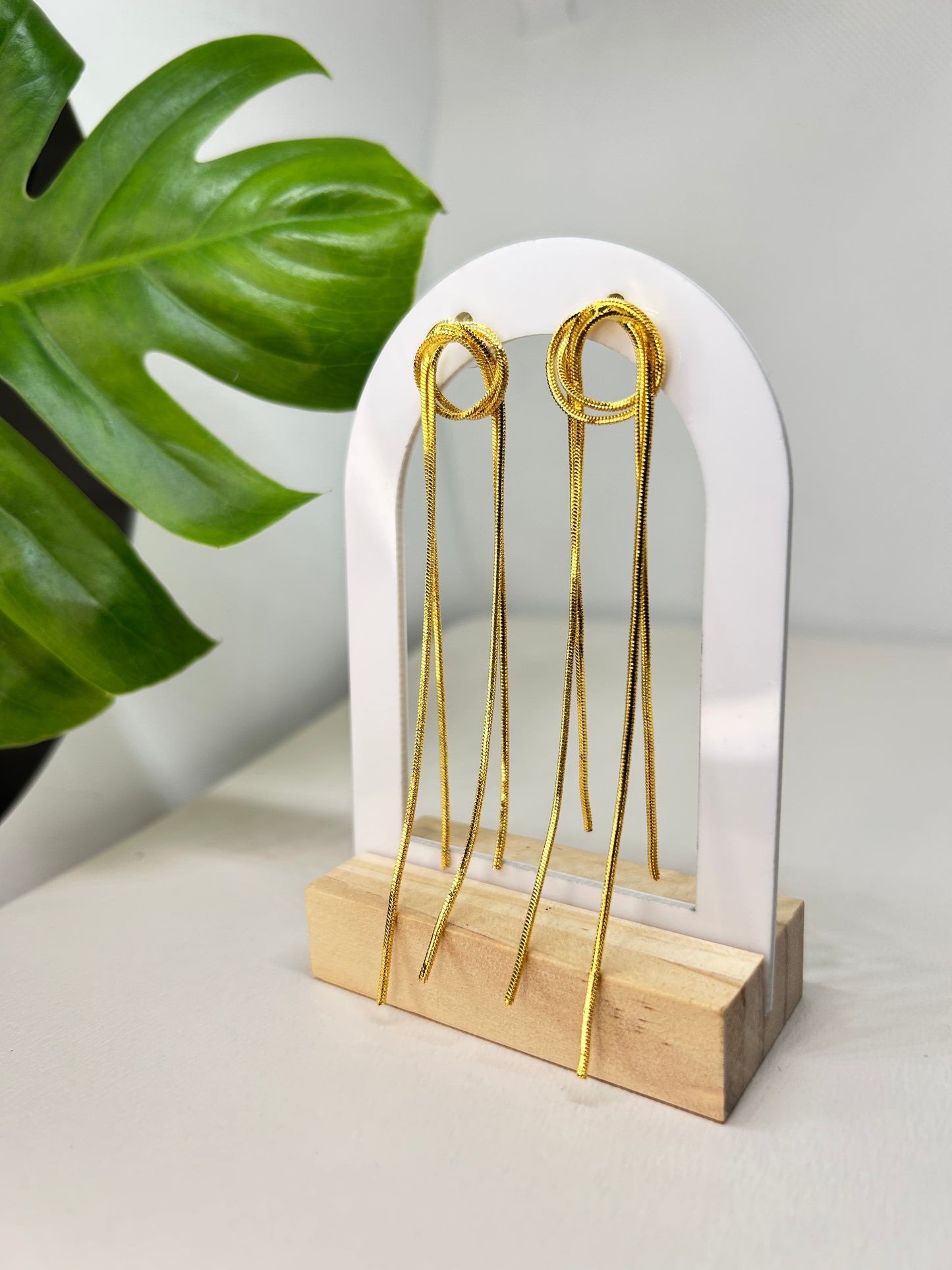 Aros largos gold