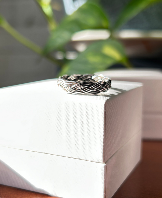 Anillo trenzado Bali infinito
