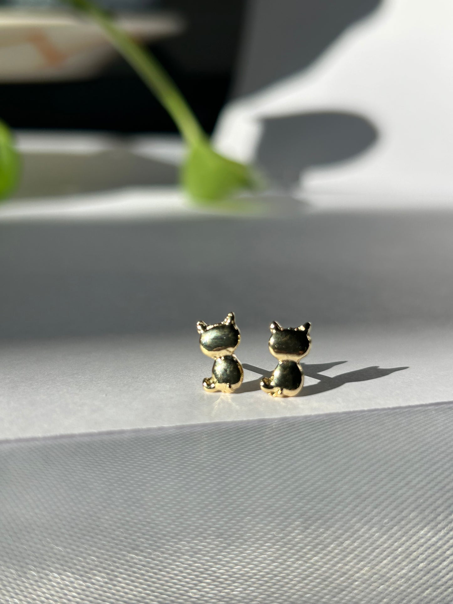 Caravanas gatitos dorados