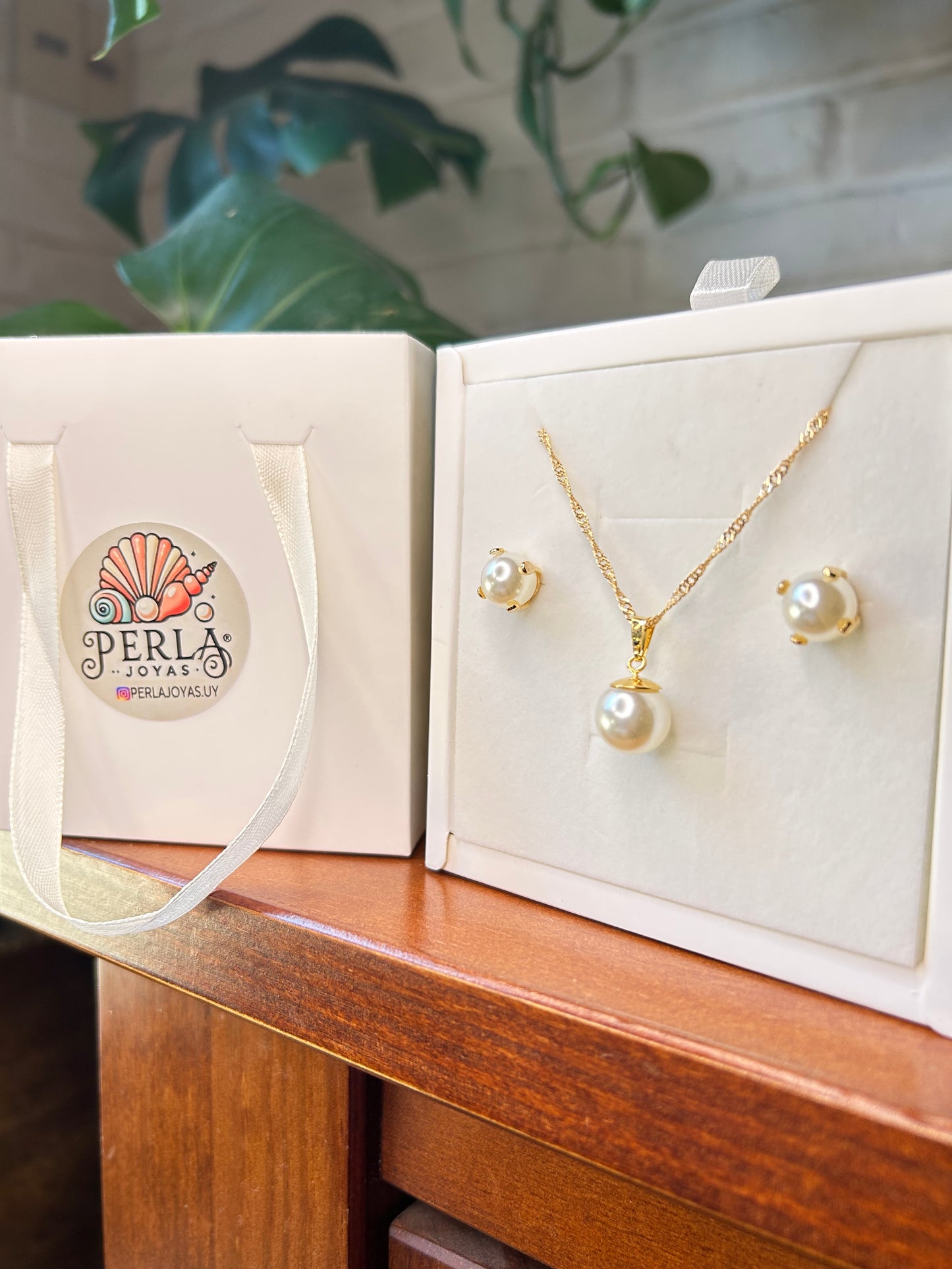 Conjunto Perlas Gold