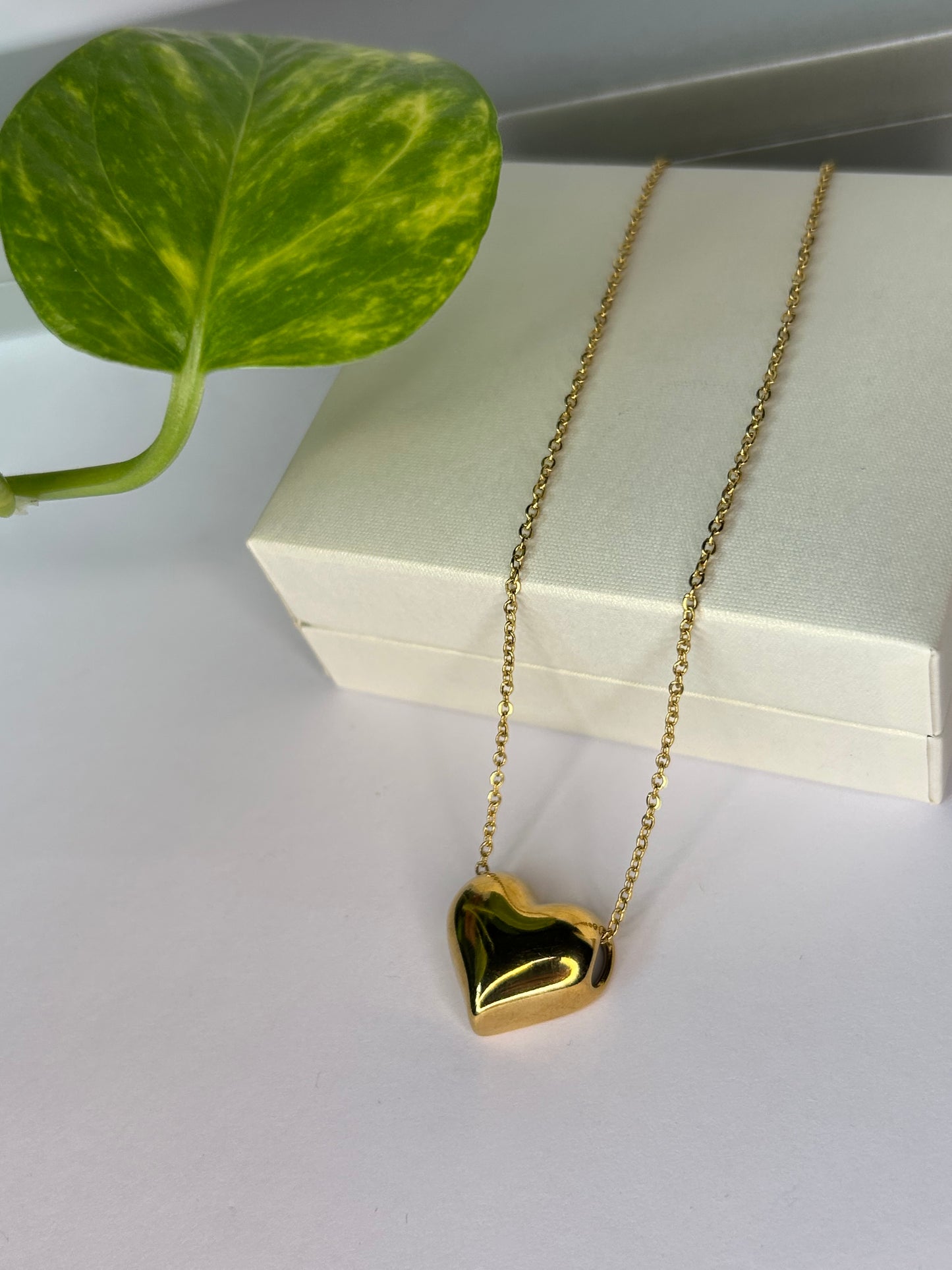 Conjunto corazón dorado