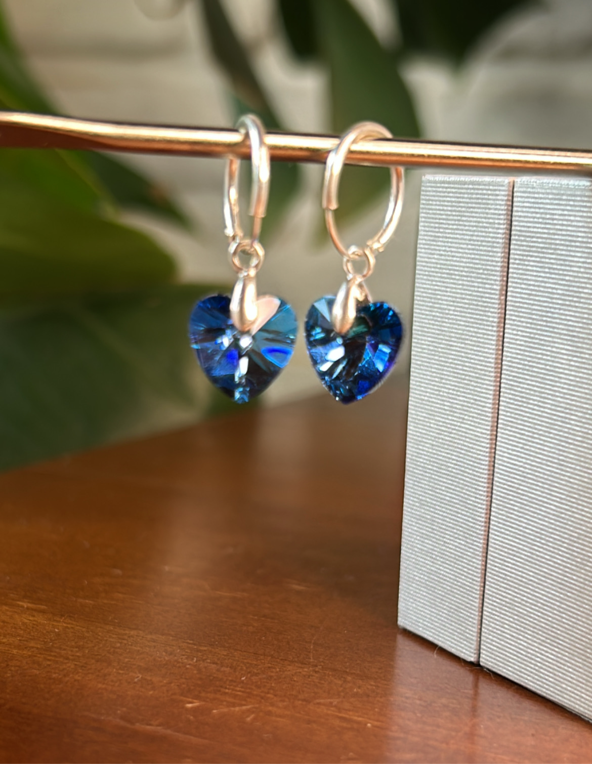 Aros corazones azules