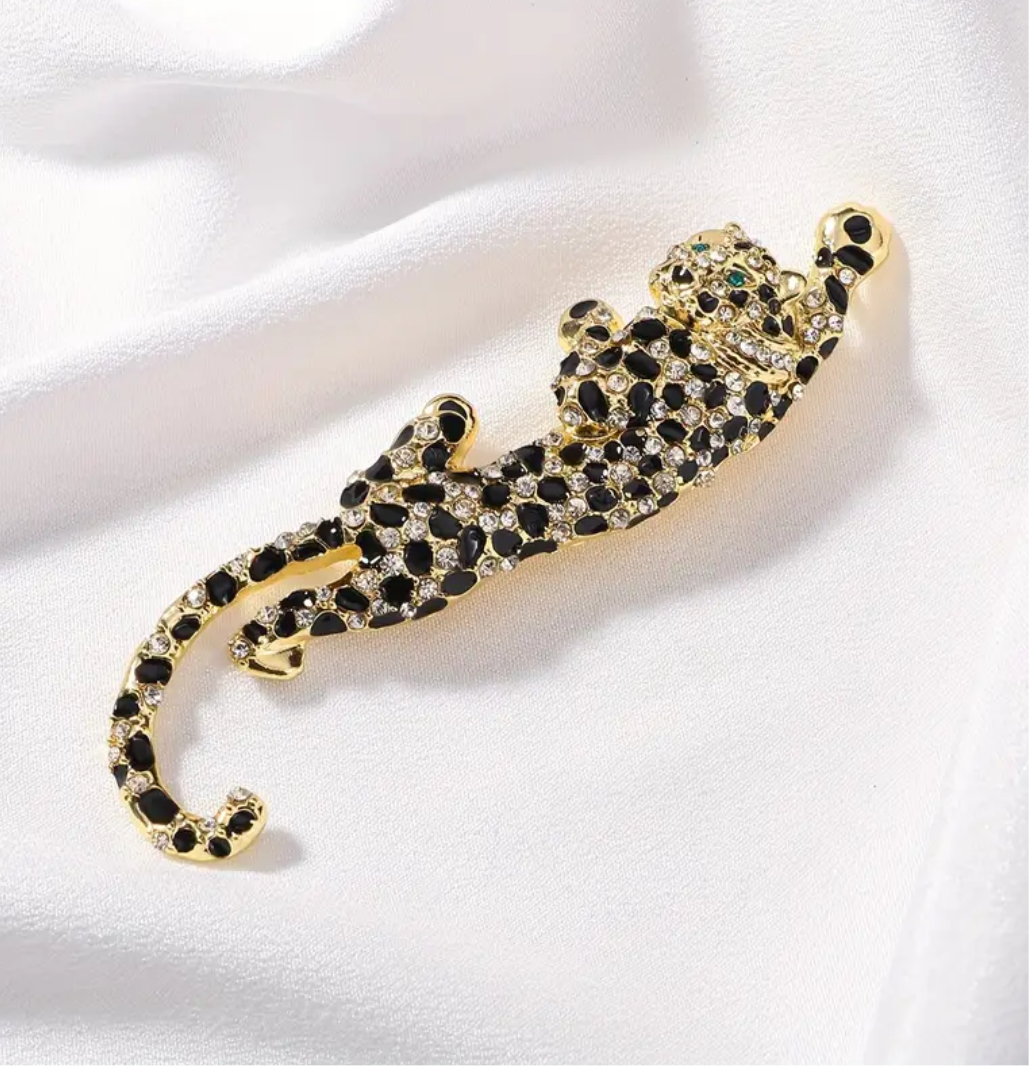 Prendedor leopardo