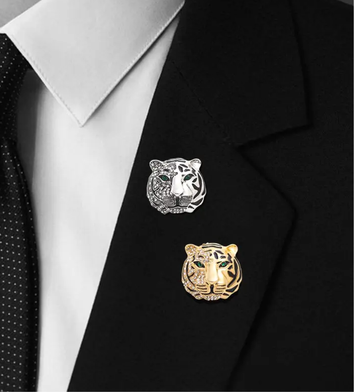 Prendedor Tigre Silver