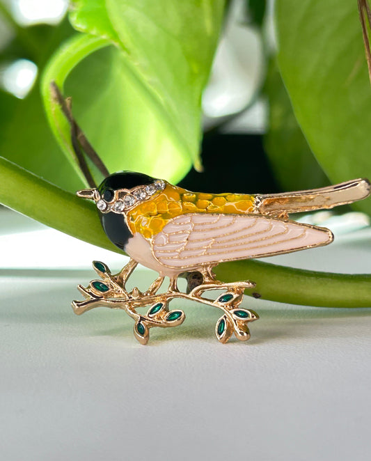 Prendedor pajarito yellow