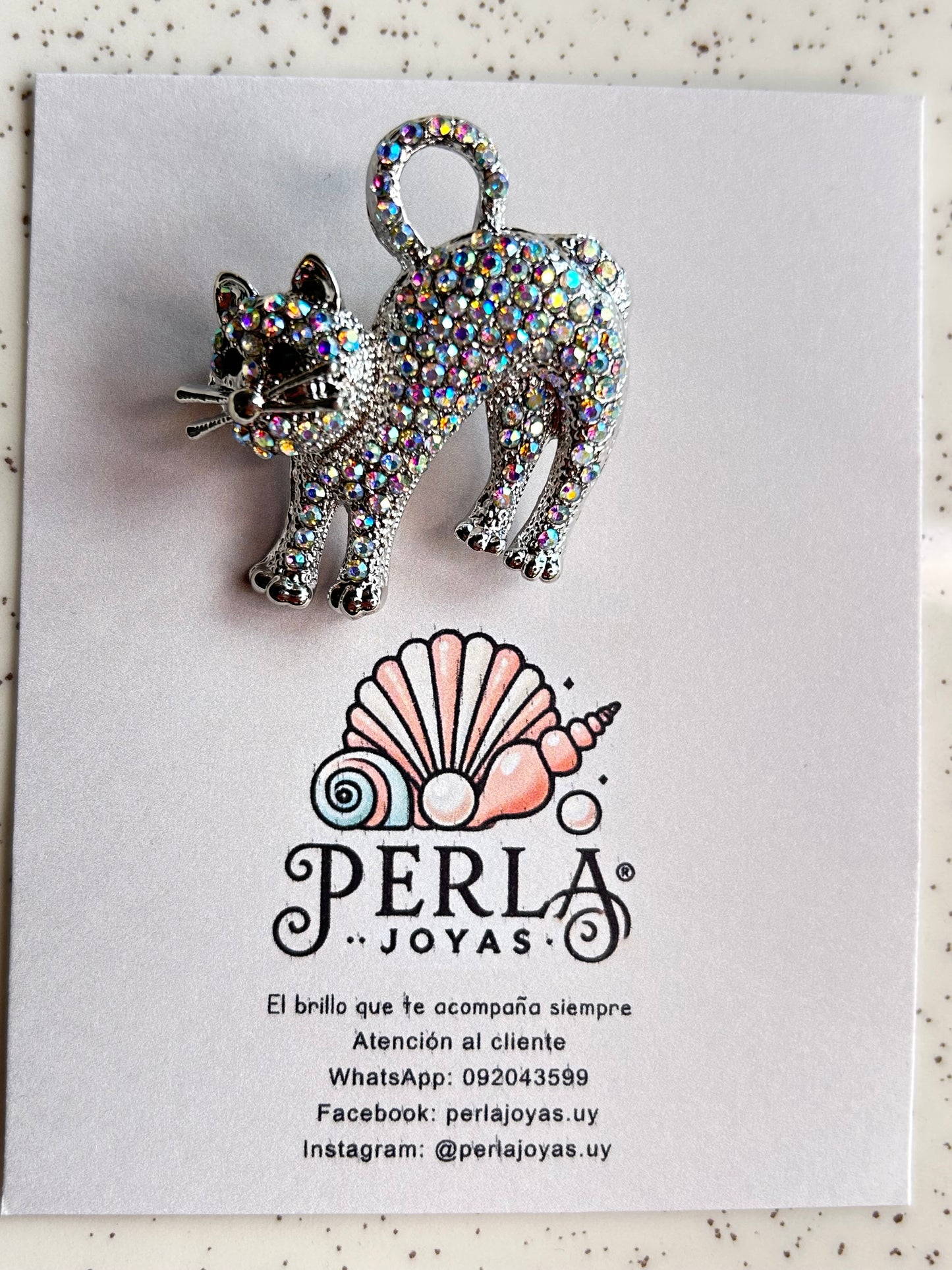 Prendedor gato rainbow