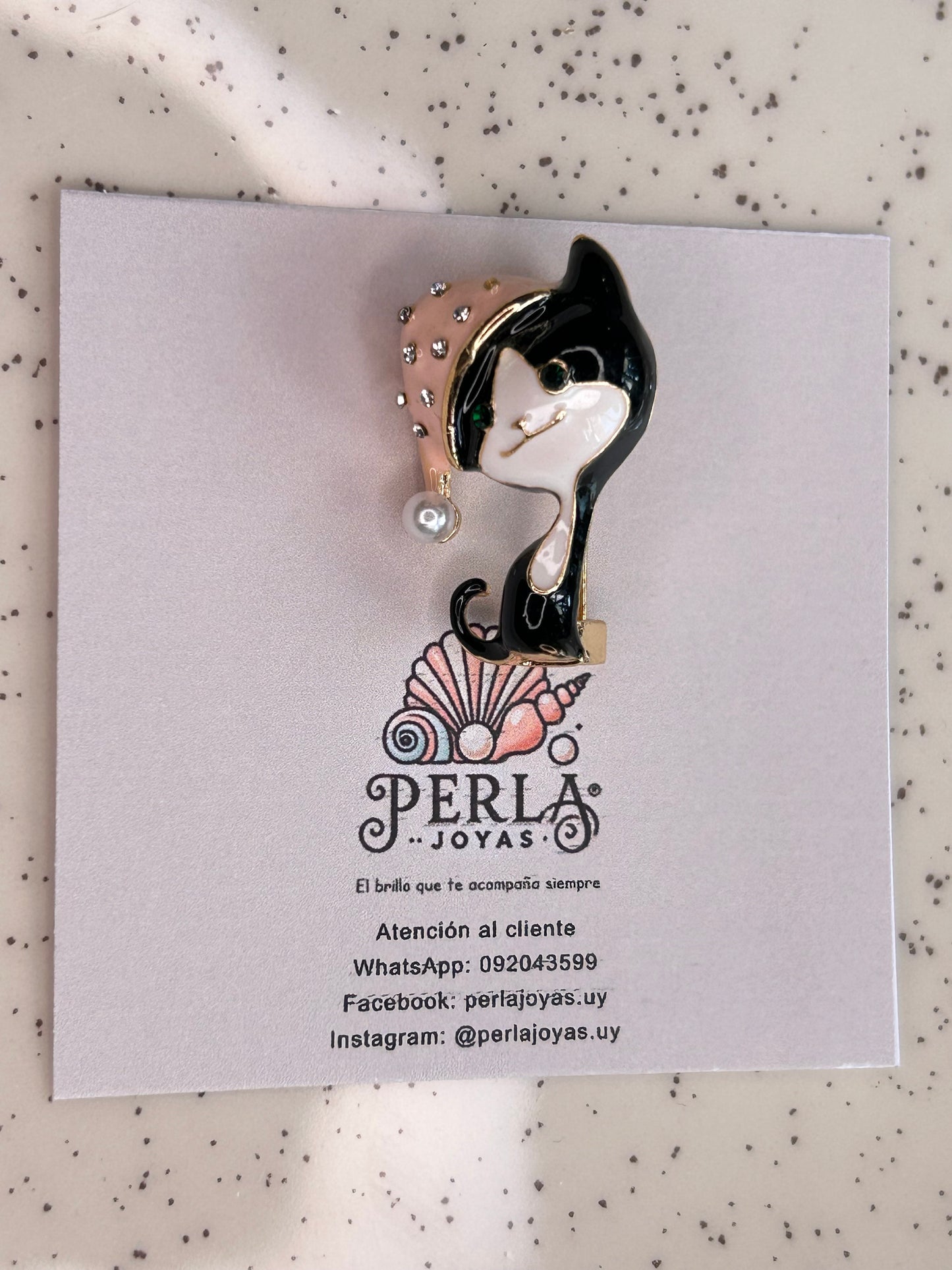 Prendedor gatito gorro