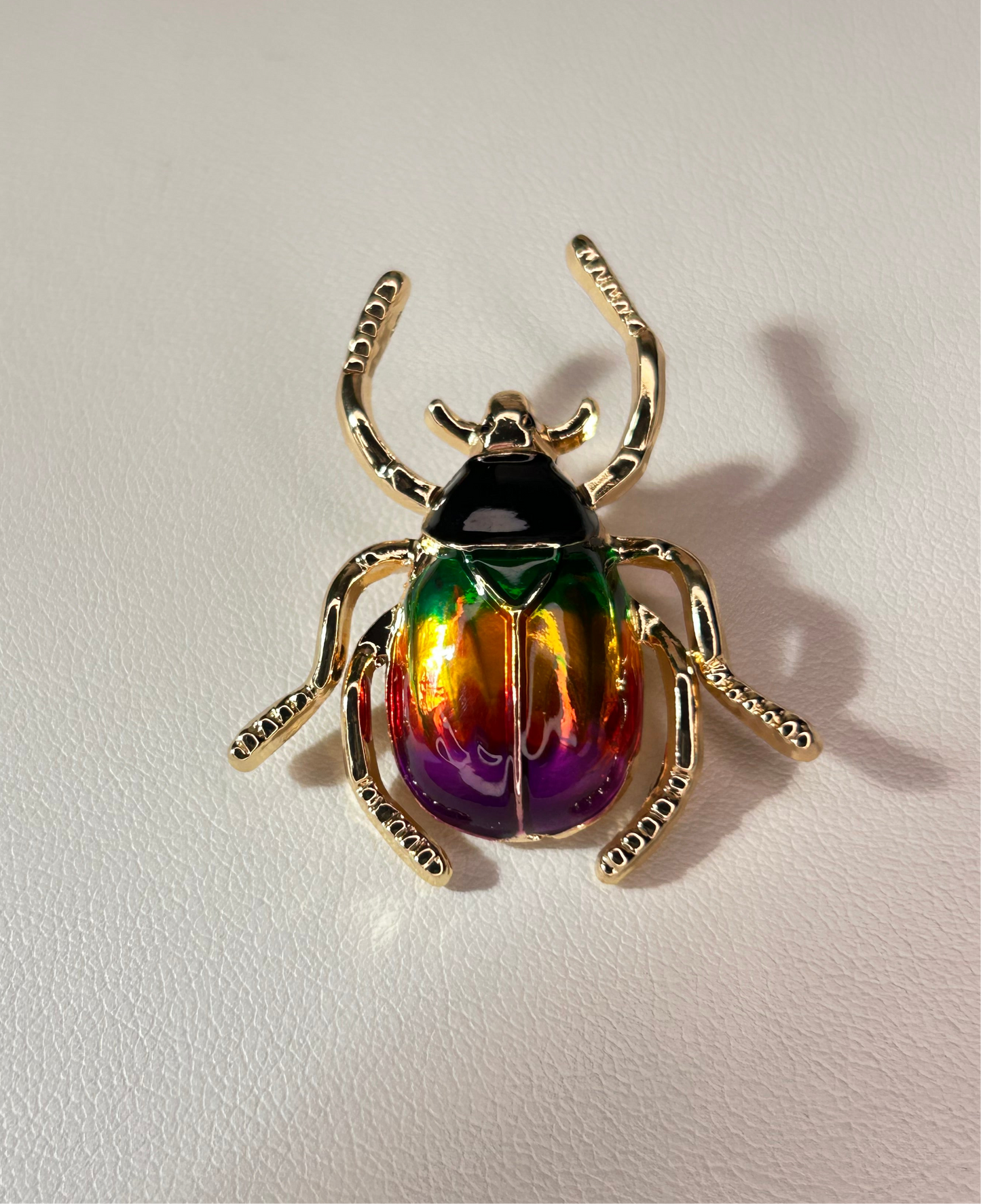 Prendedor escarabajo multicolor