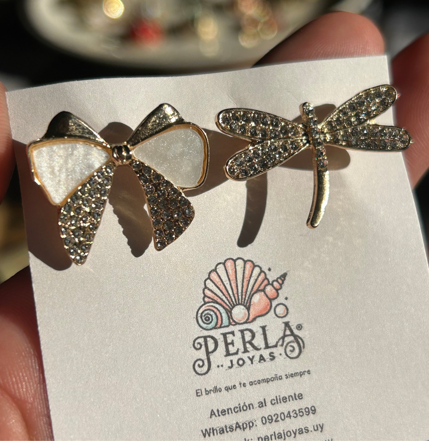 Prendedores dúo libélula