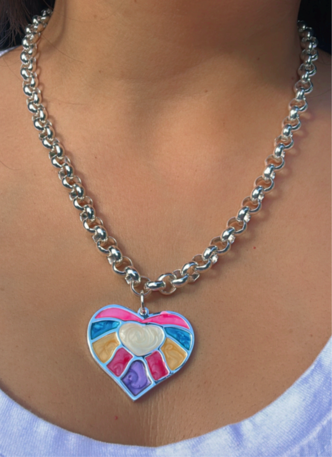 Conjunto corazón resina