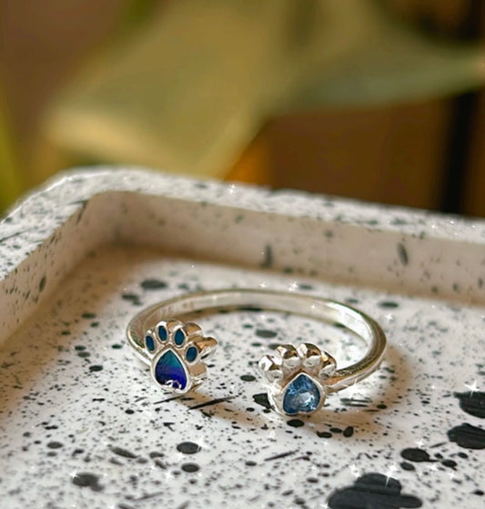 Anillo doble huellita