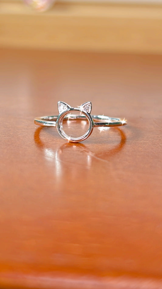 Anillo gatito con circonias