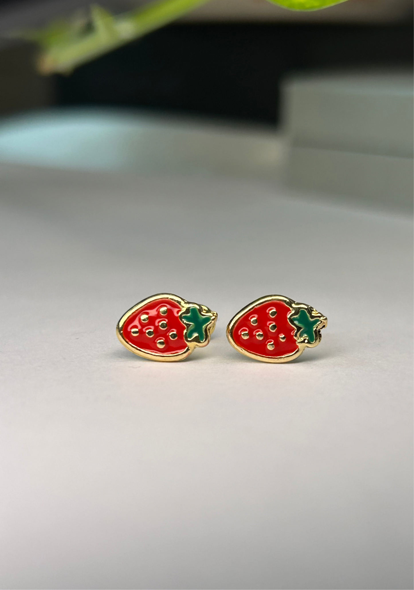 Caravanas frutillita dorada
