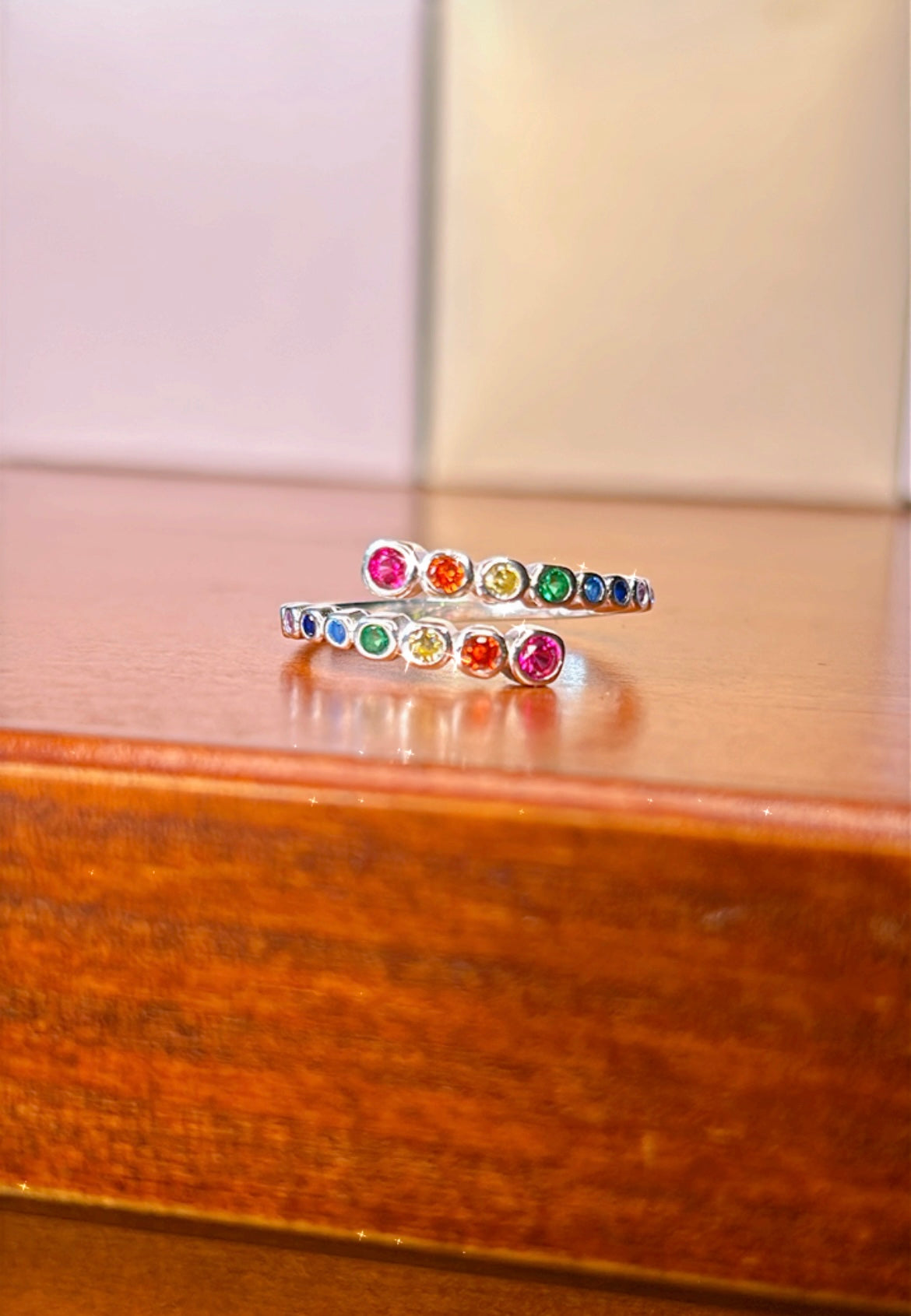 Anillo infinito puntos de luz