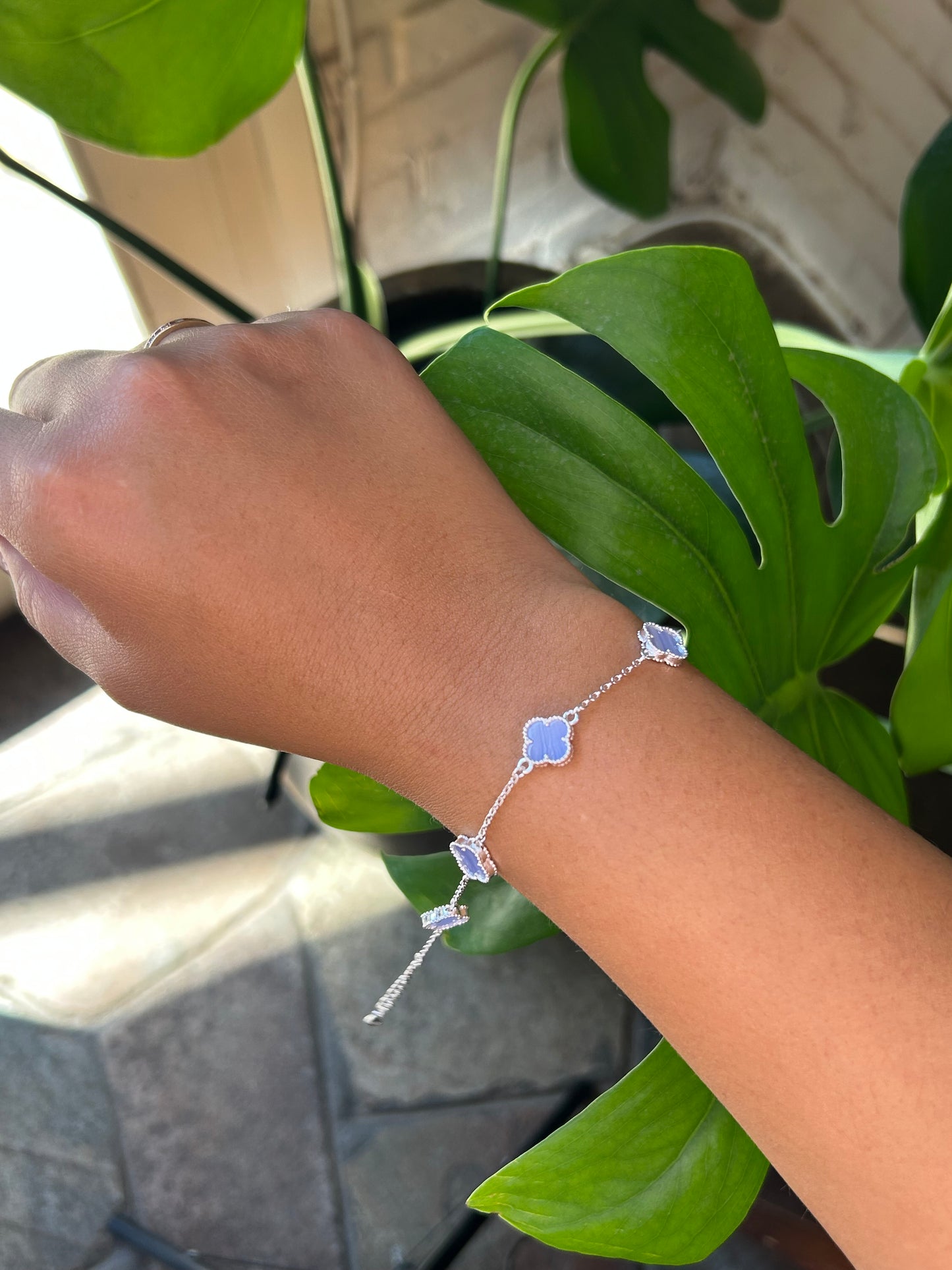 Pulsera flor azul