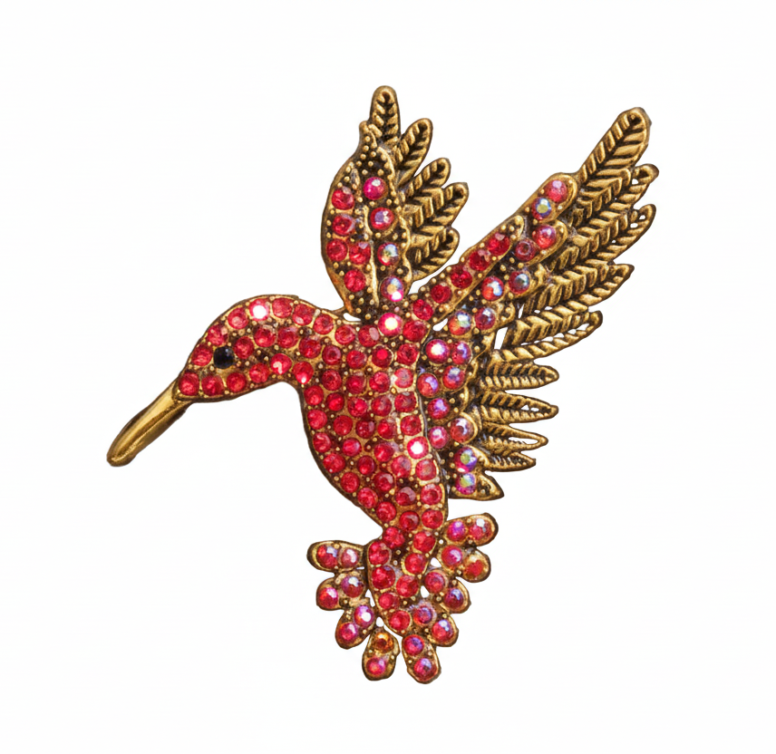 Prendedor Colibrí Rojo