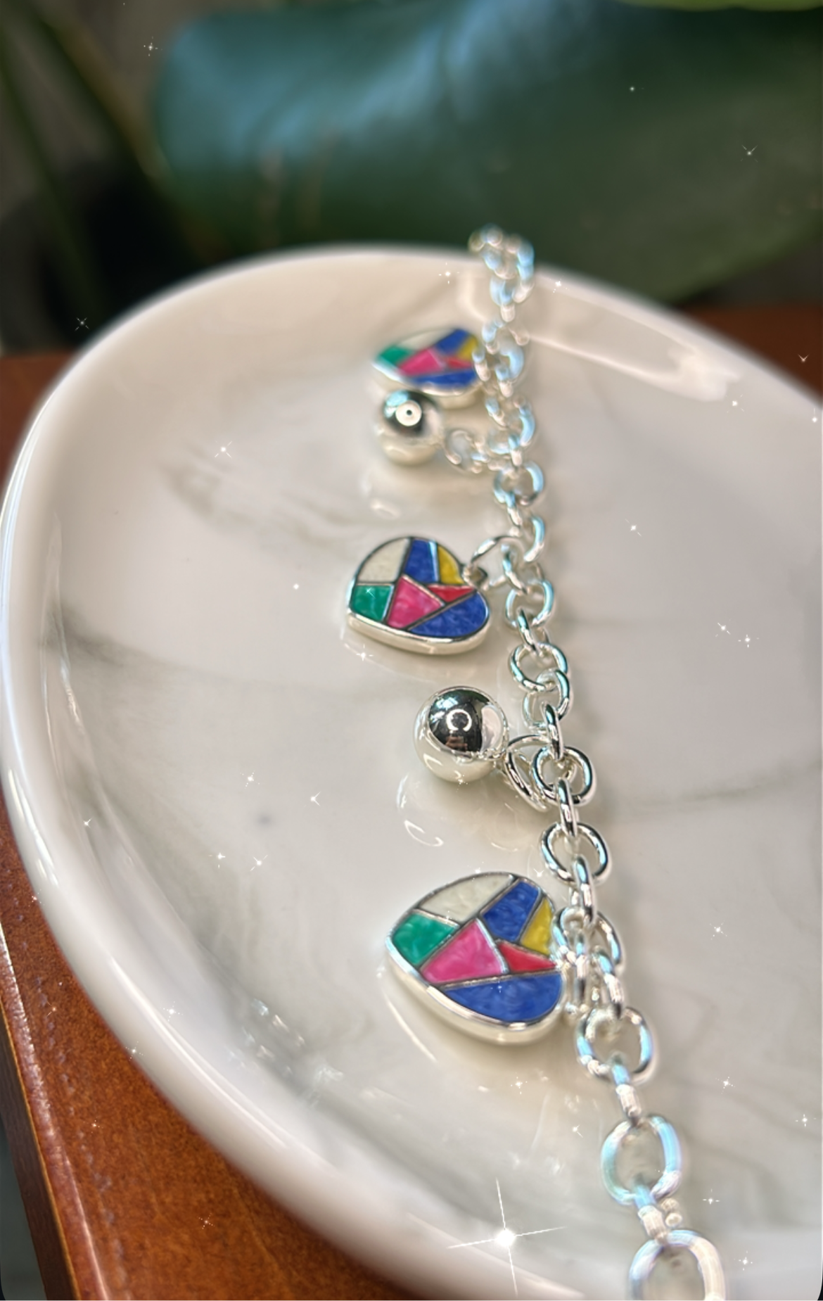 Pulsera dijes corazón