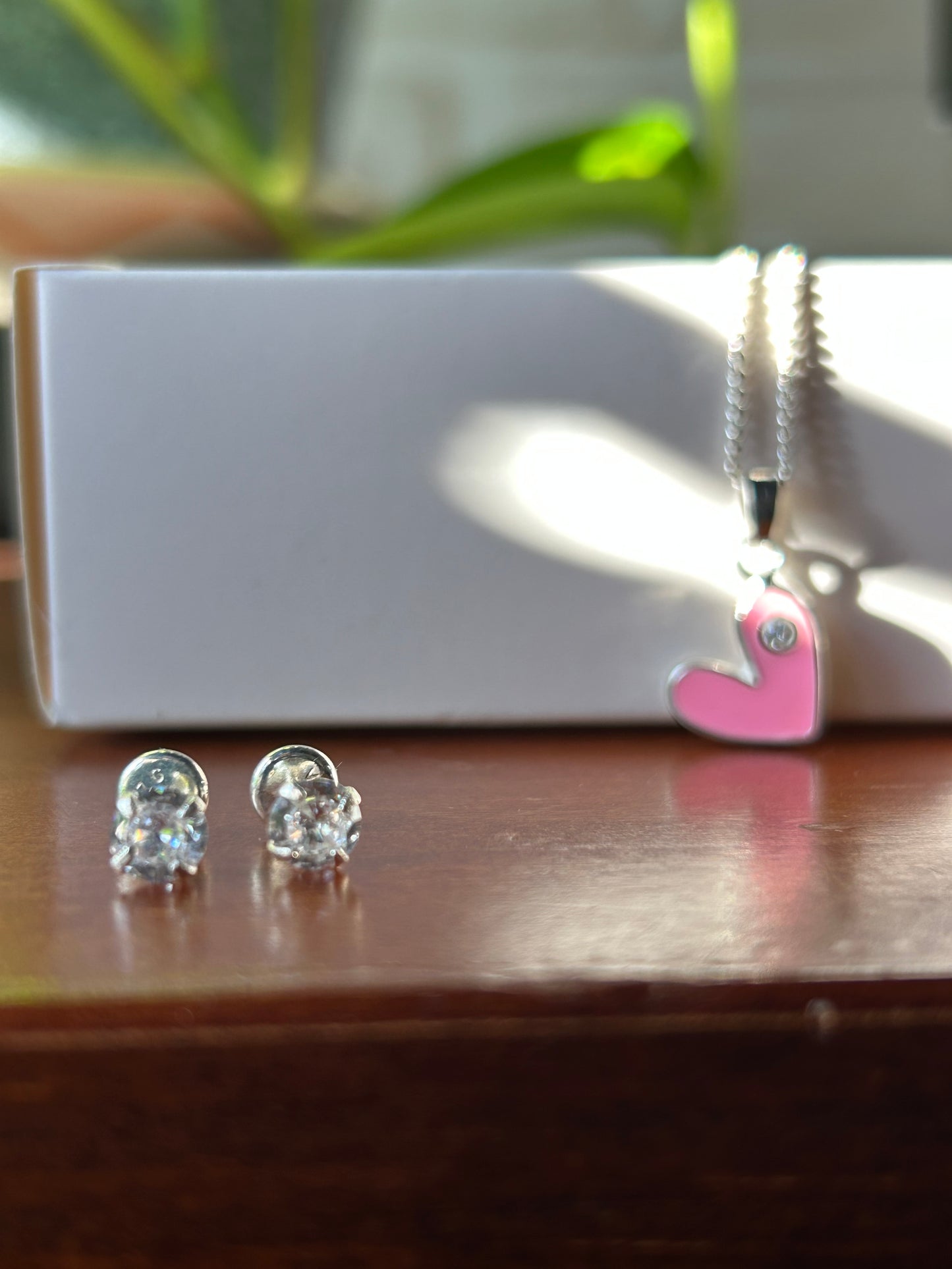 Conjunto corazón rosa