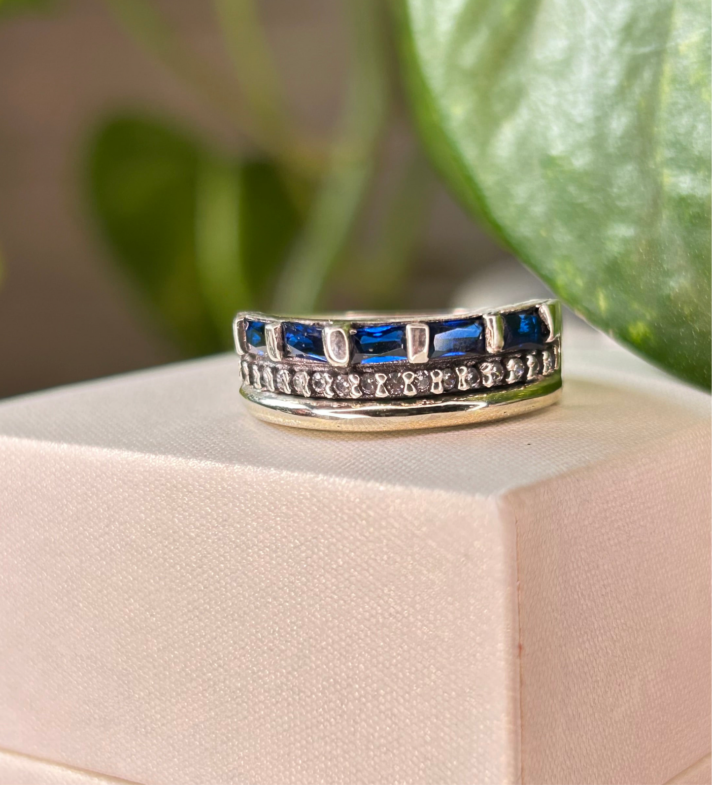 Anillo plata y oro blue