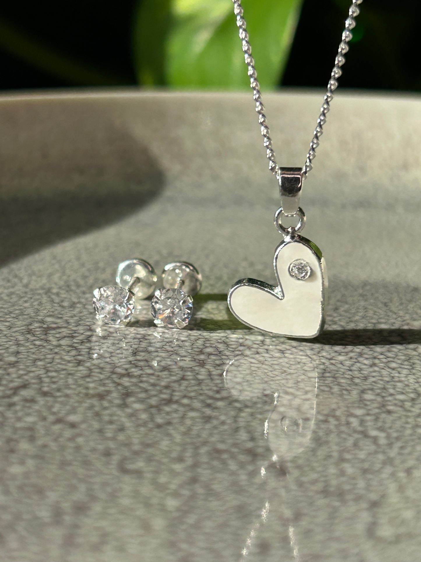 Conjunto corazón blanco