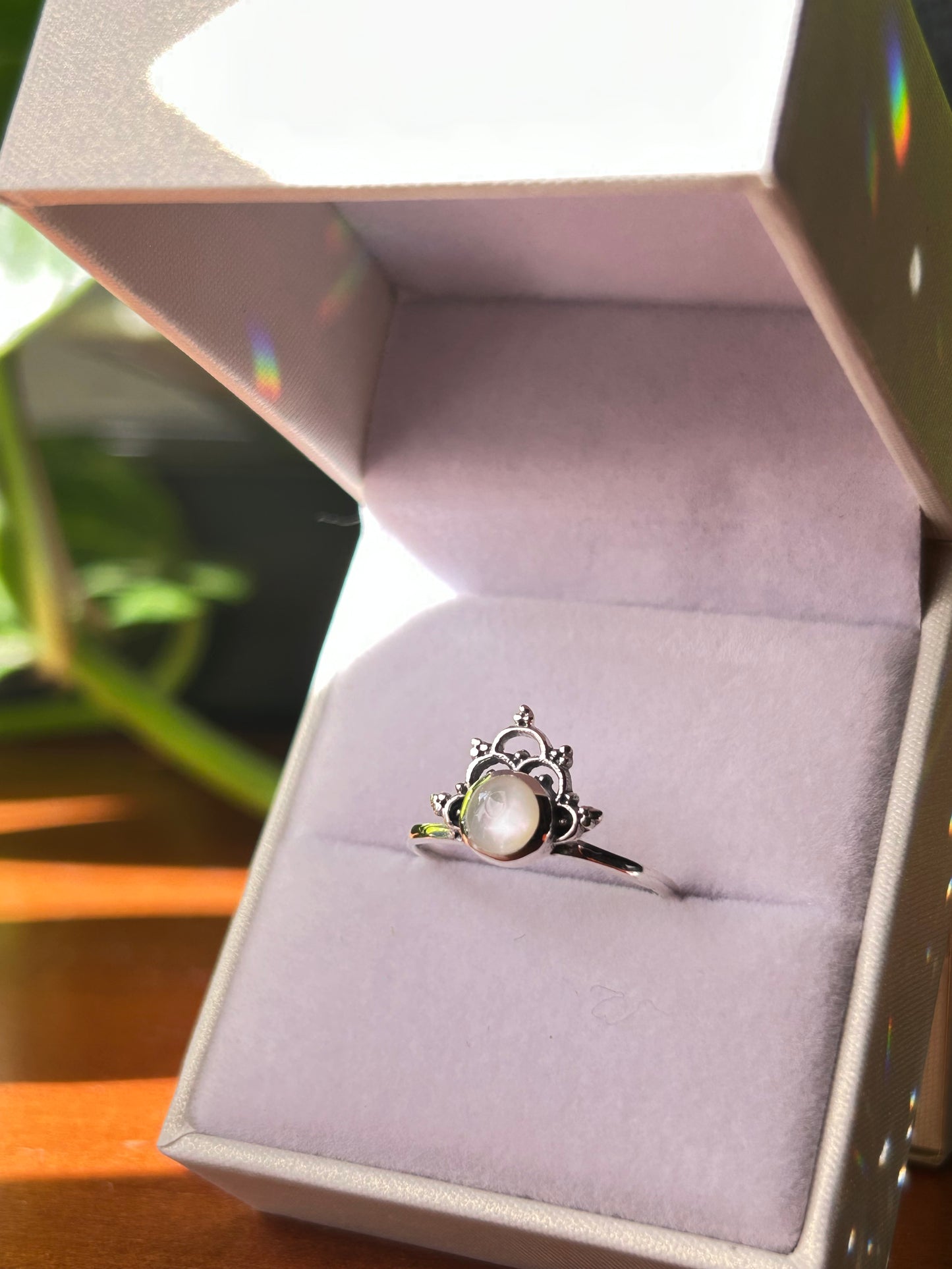 Anillo Coronita y nácar