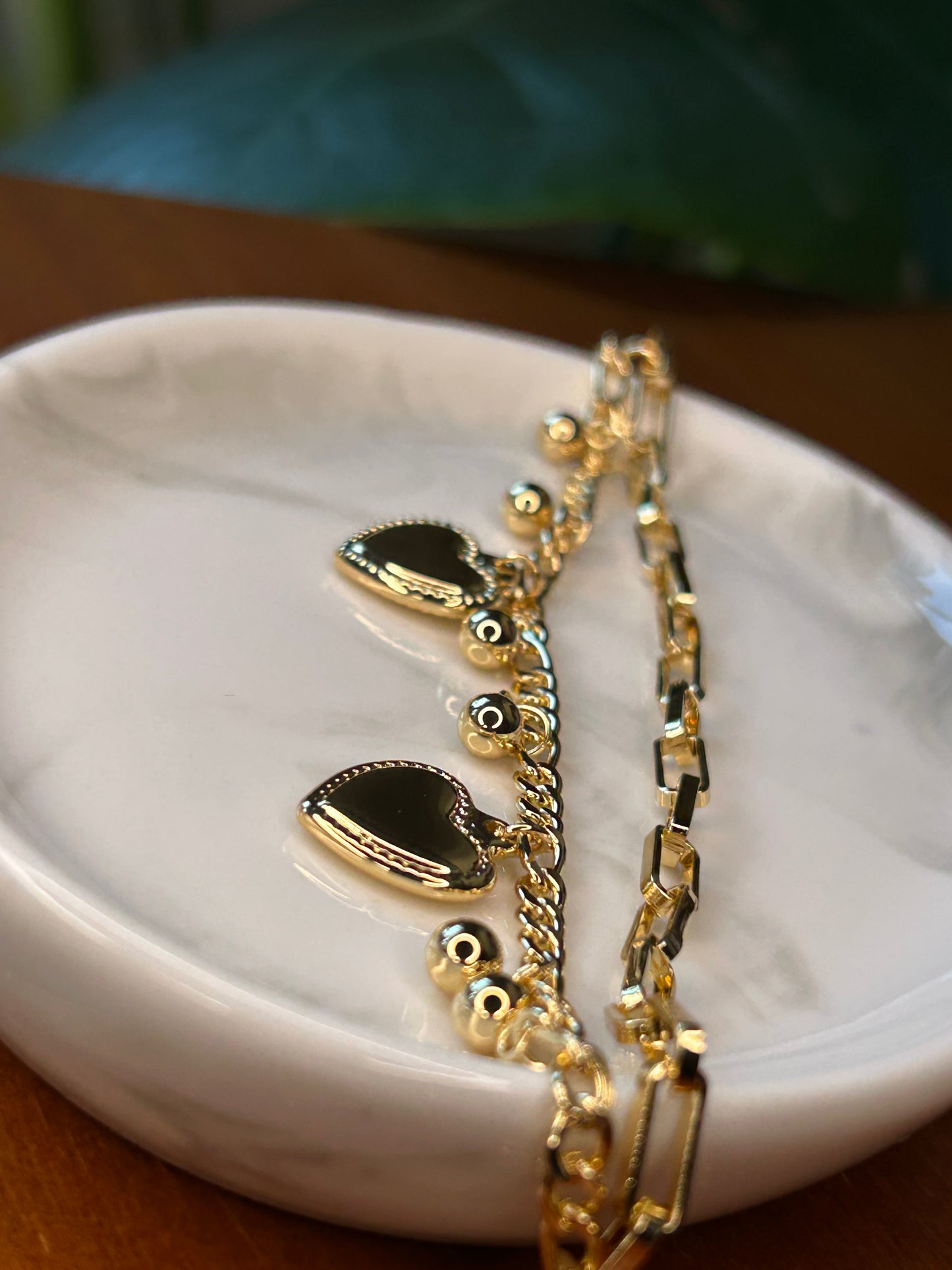 Pulsera Chunky corazones