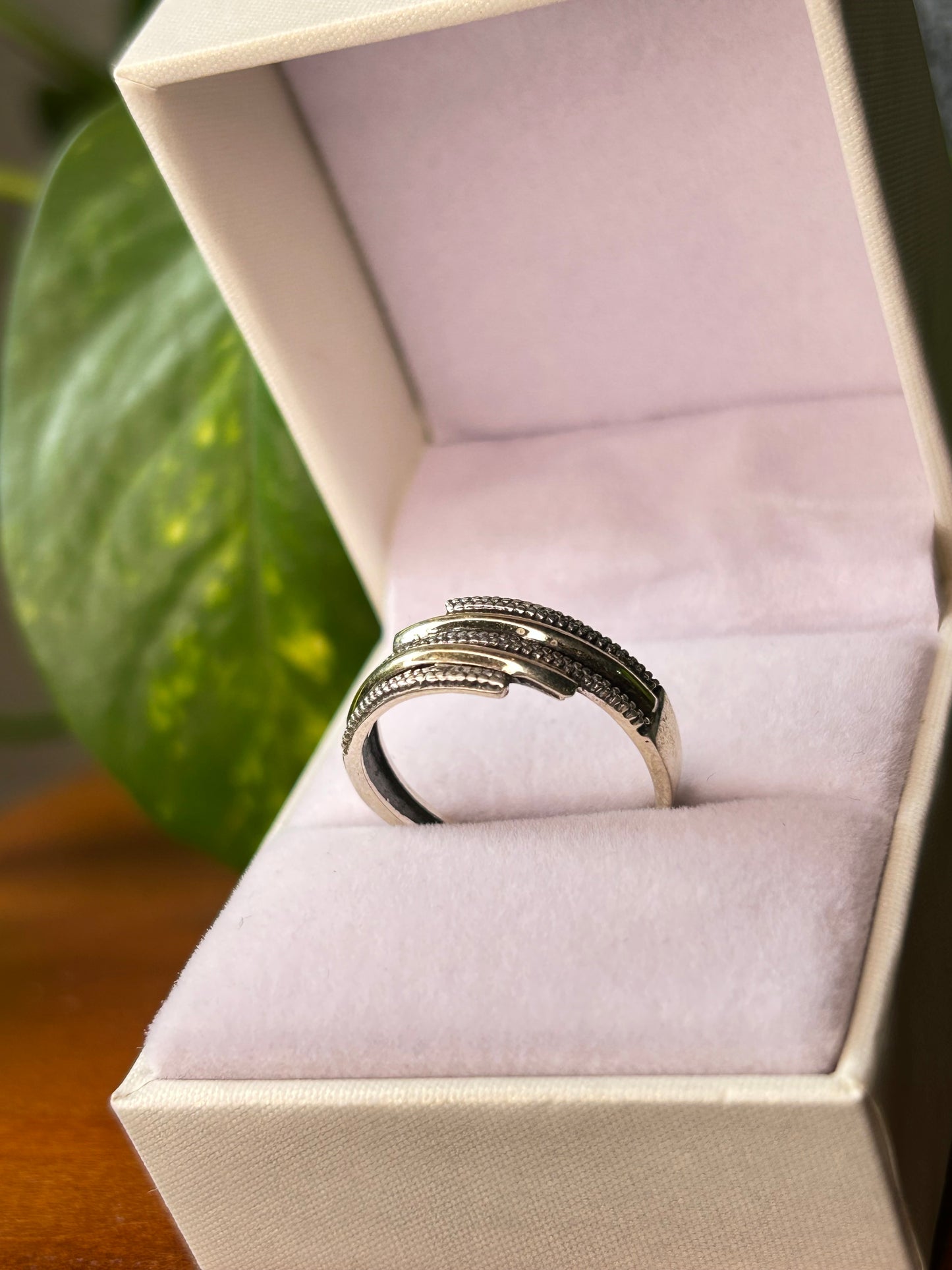 Anillo plata y oro irregular