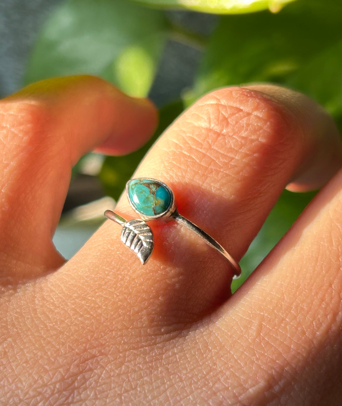 Anillo semi ajustable turquesa