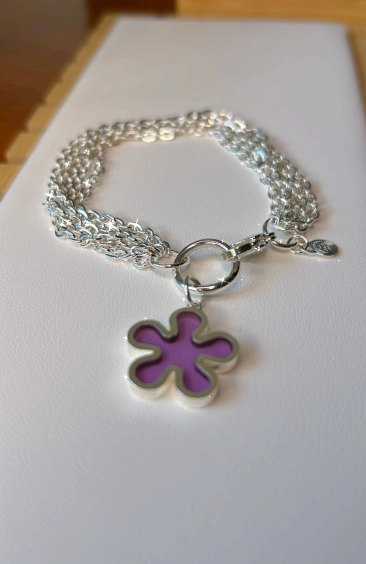 Pulsera Flor lila