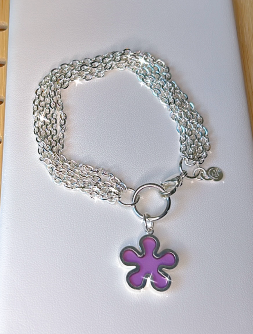 Pulsera Flor lila