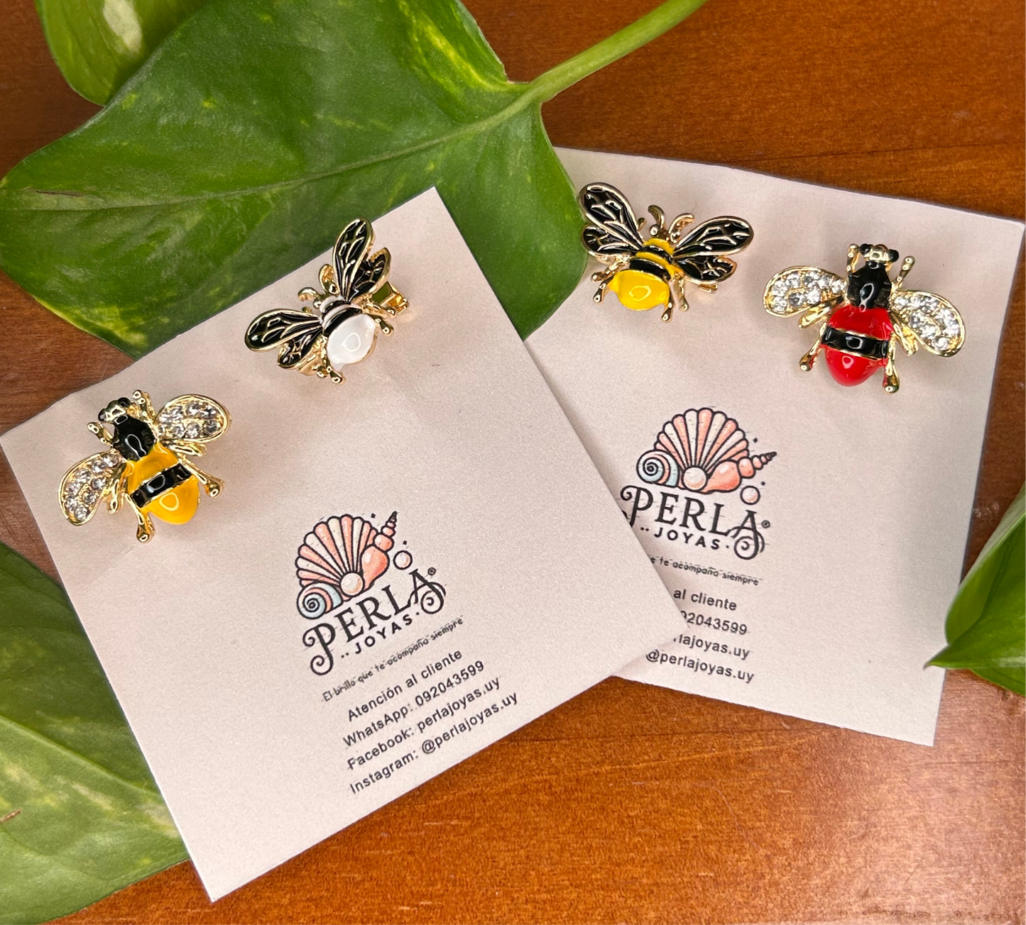 Prendedores dúo abejitas