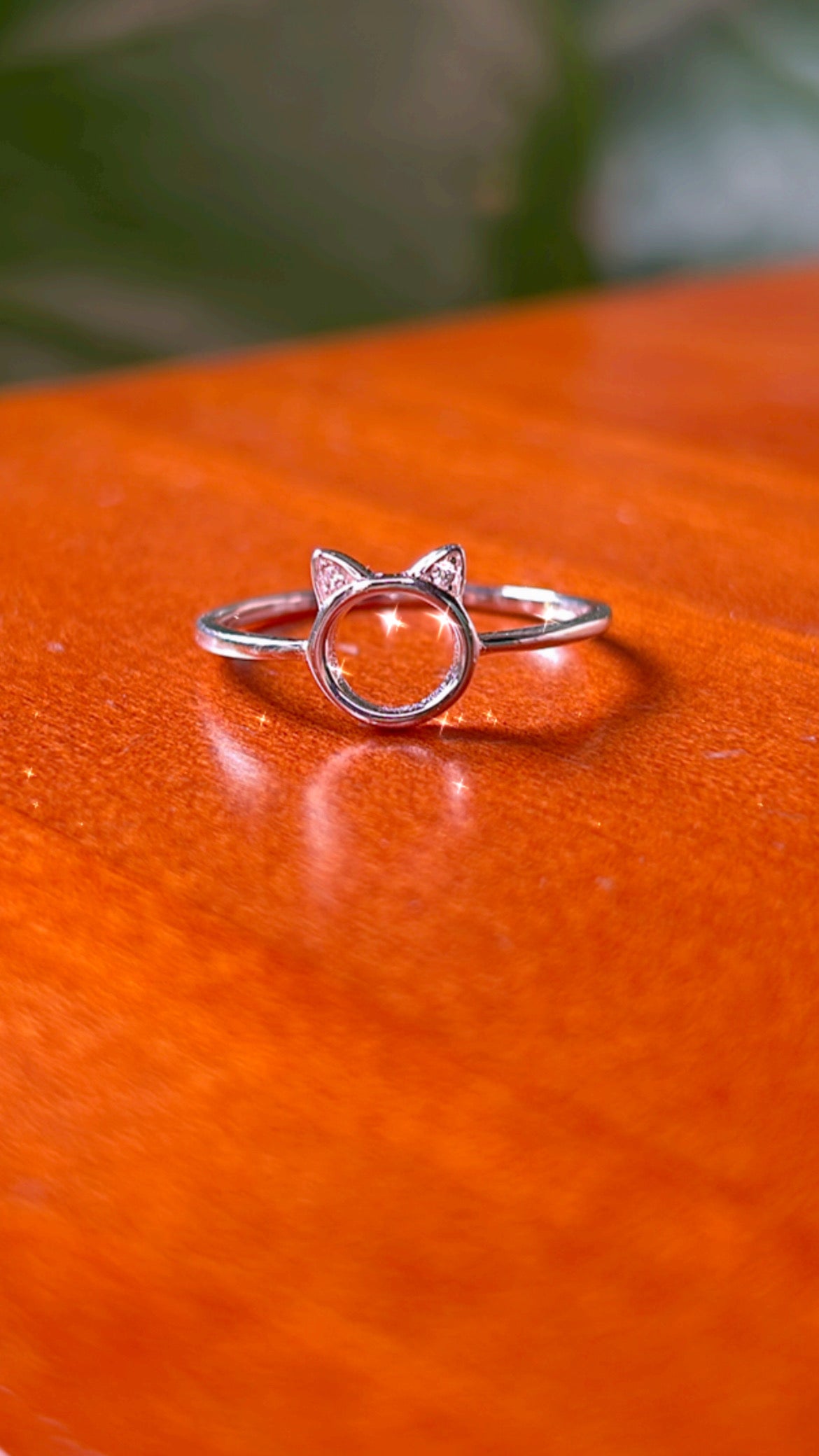 Anillo gatito con circonias