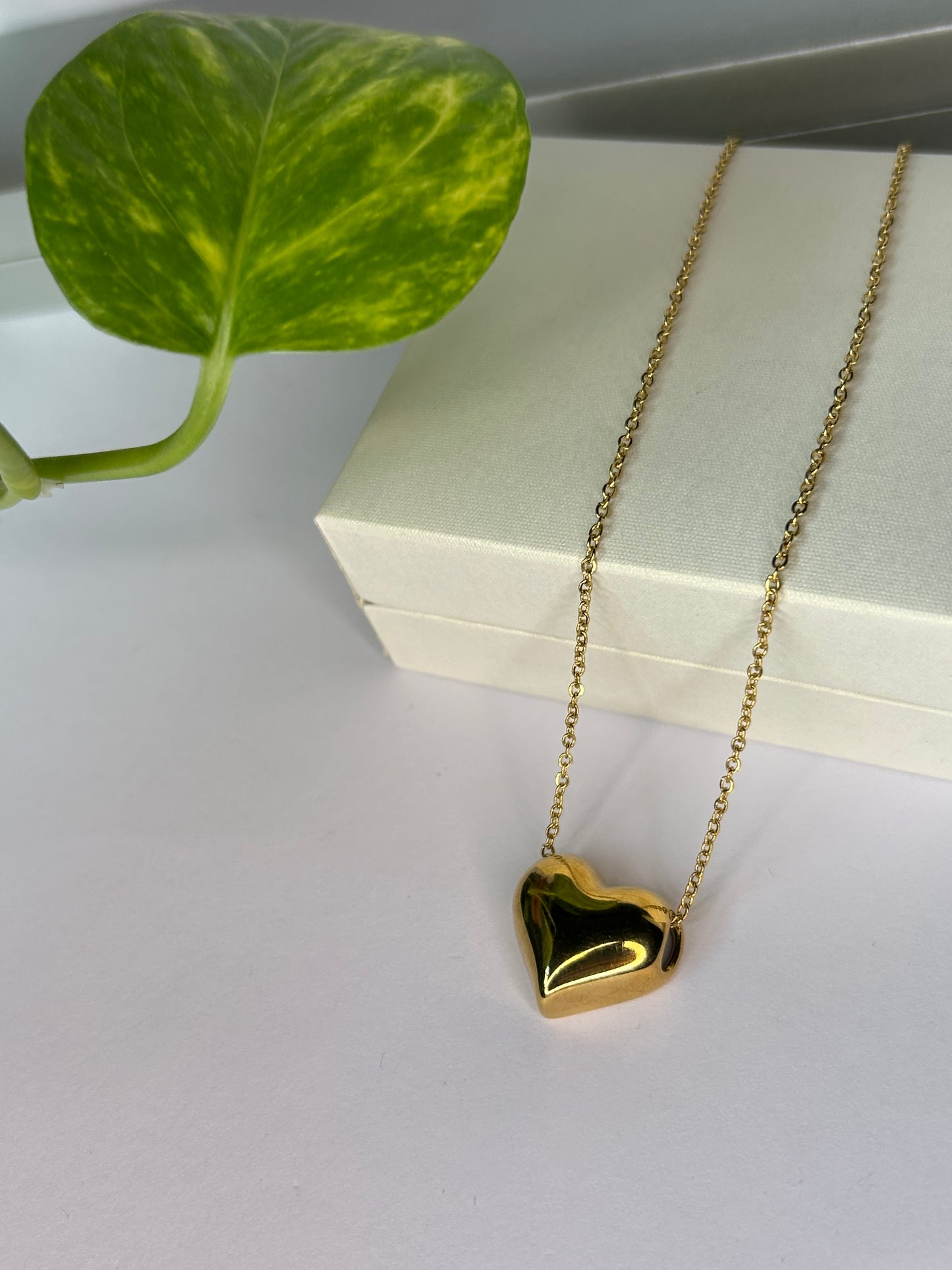 Conjunto corazón dorado