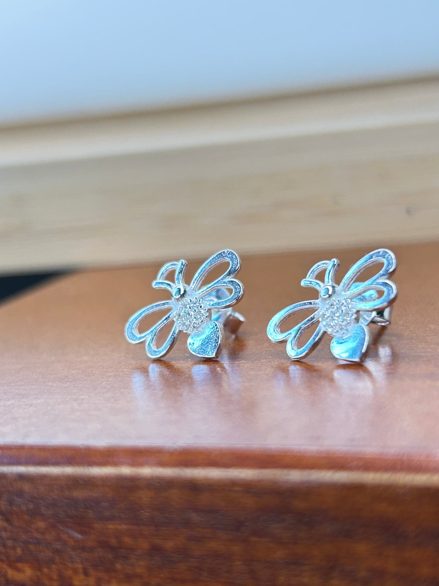 Aros Plata abejitas