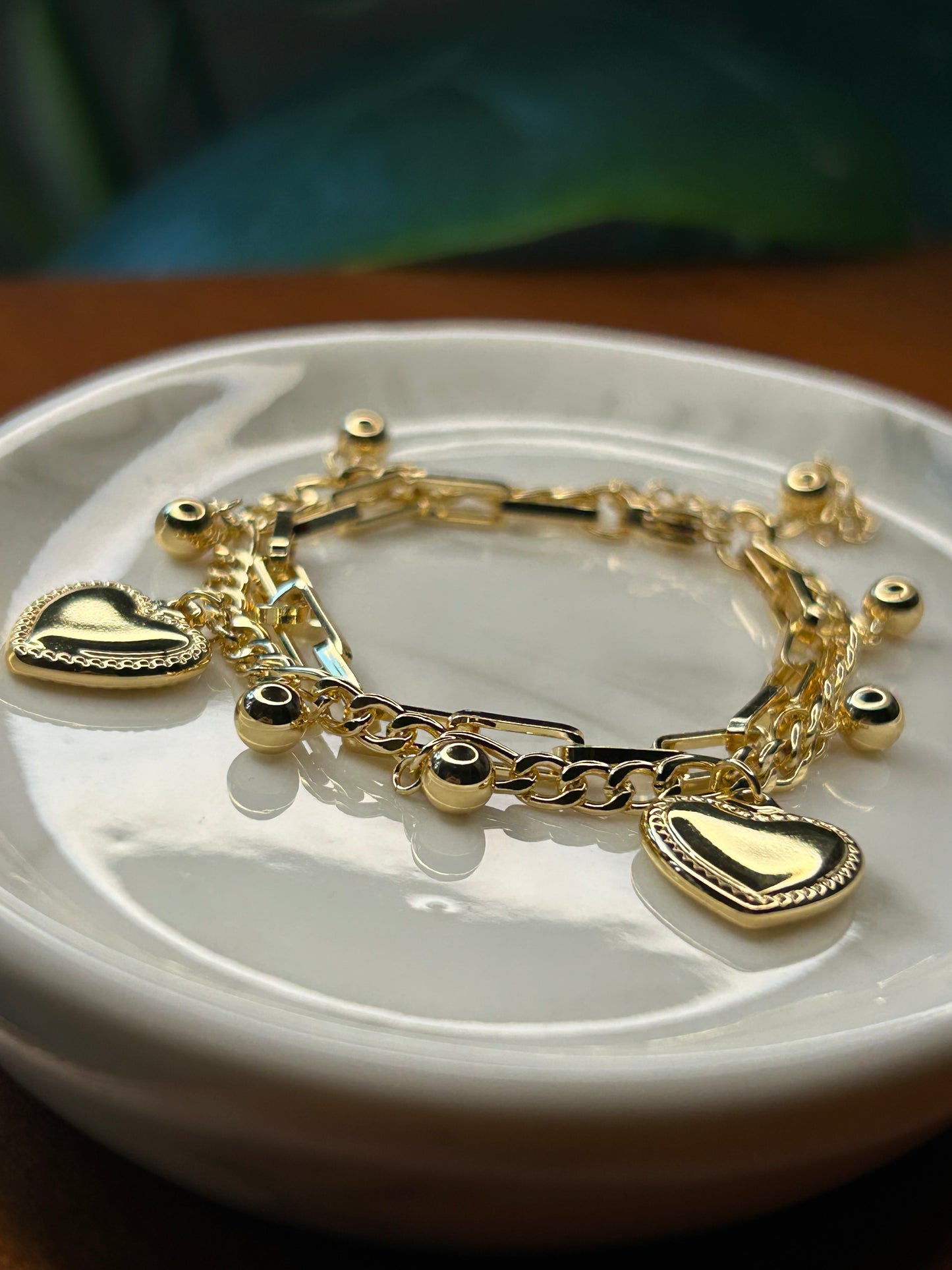Pulsera Chunky corazones