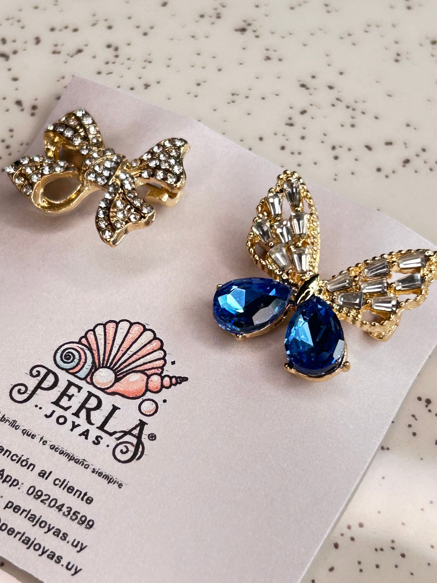 Prendedores dúo mariposa