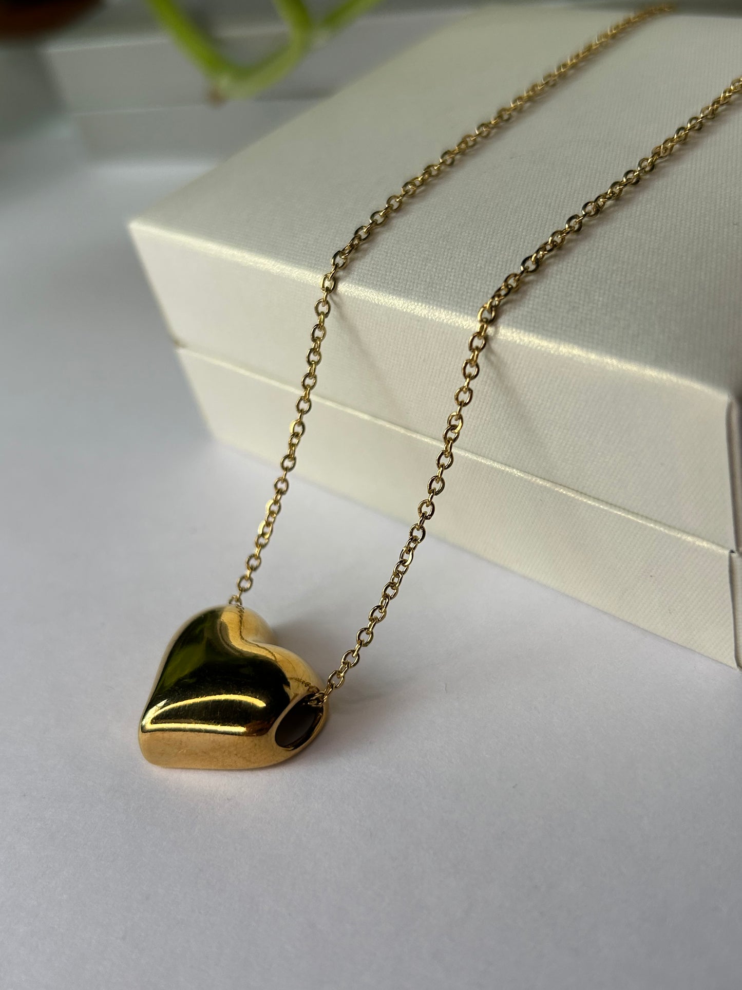 Conjunto corazón dorado