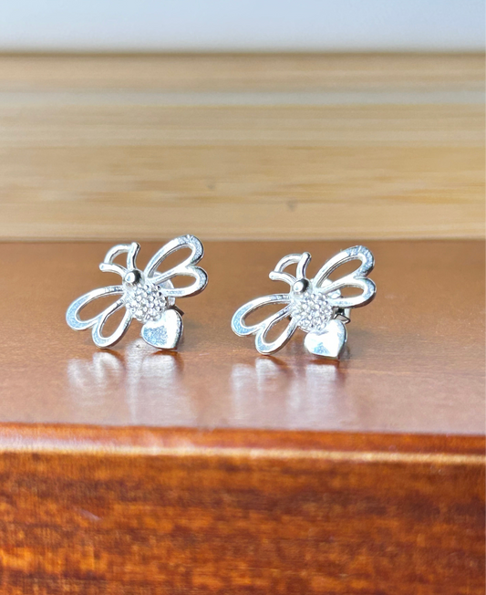 Aros Plata abejitas