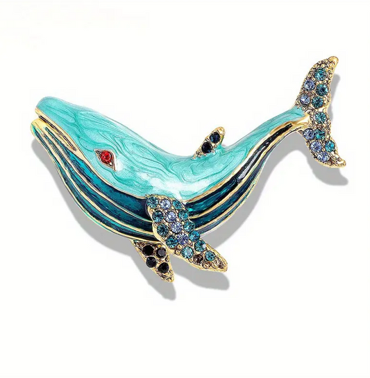 Prendedor ballena azul