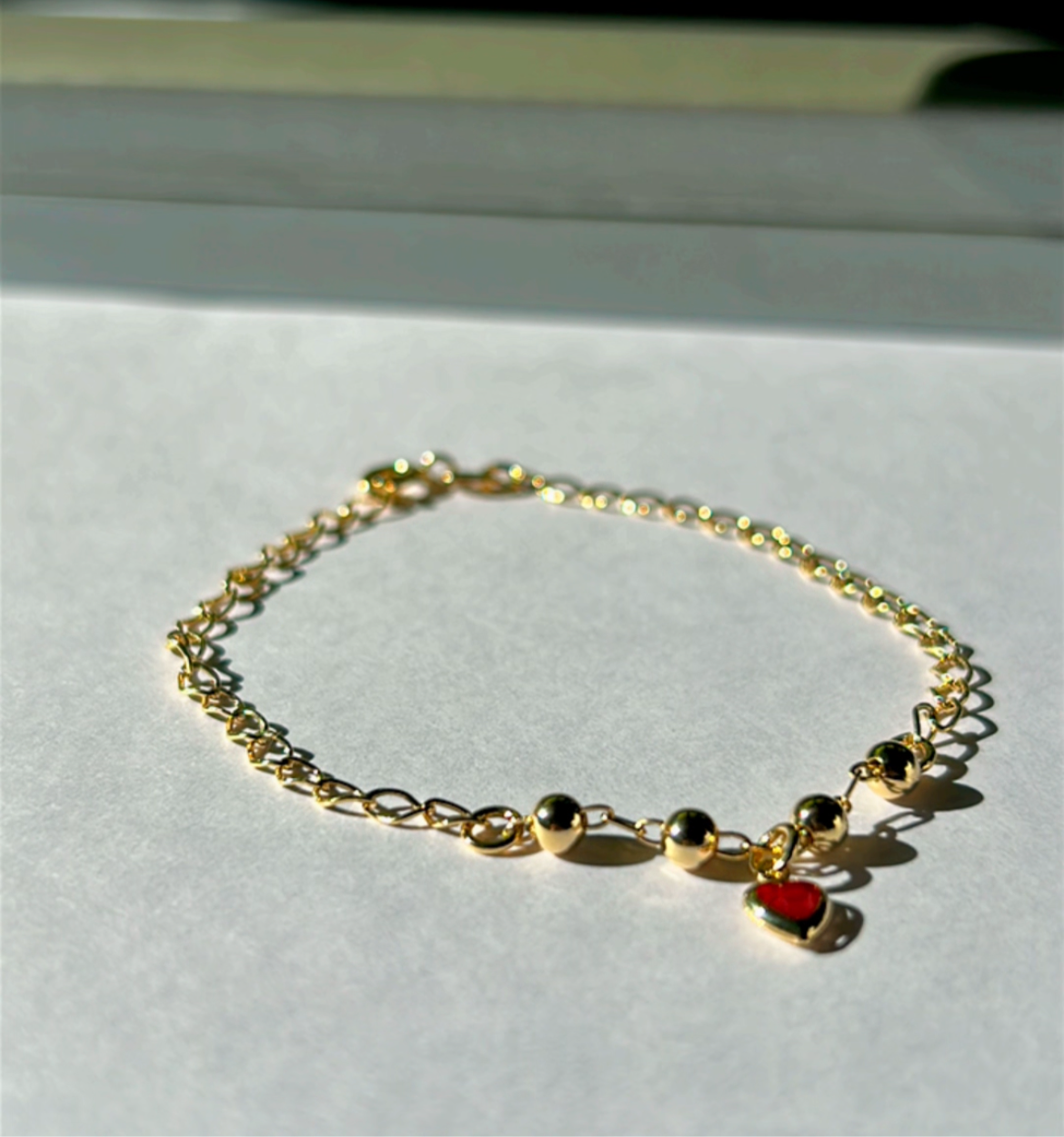 Pulsera corazón rojo