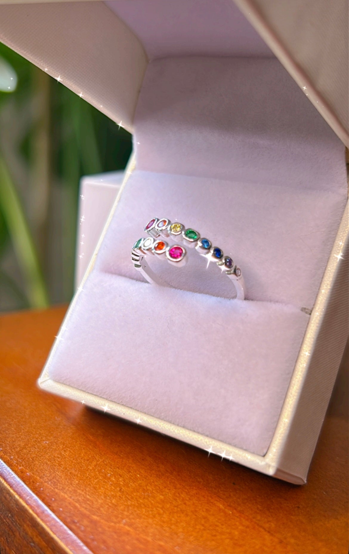 Anillo infinito puntos de luz