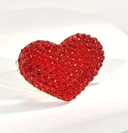 Prendedor Corazón Brillos