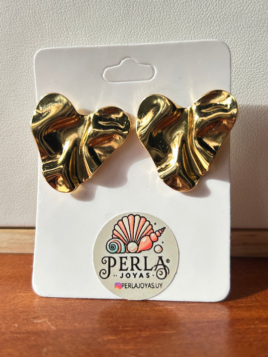 Caravanas Corazón Oro