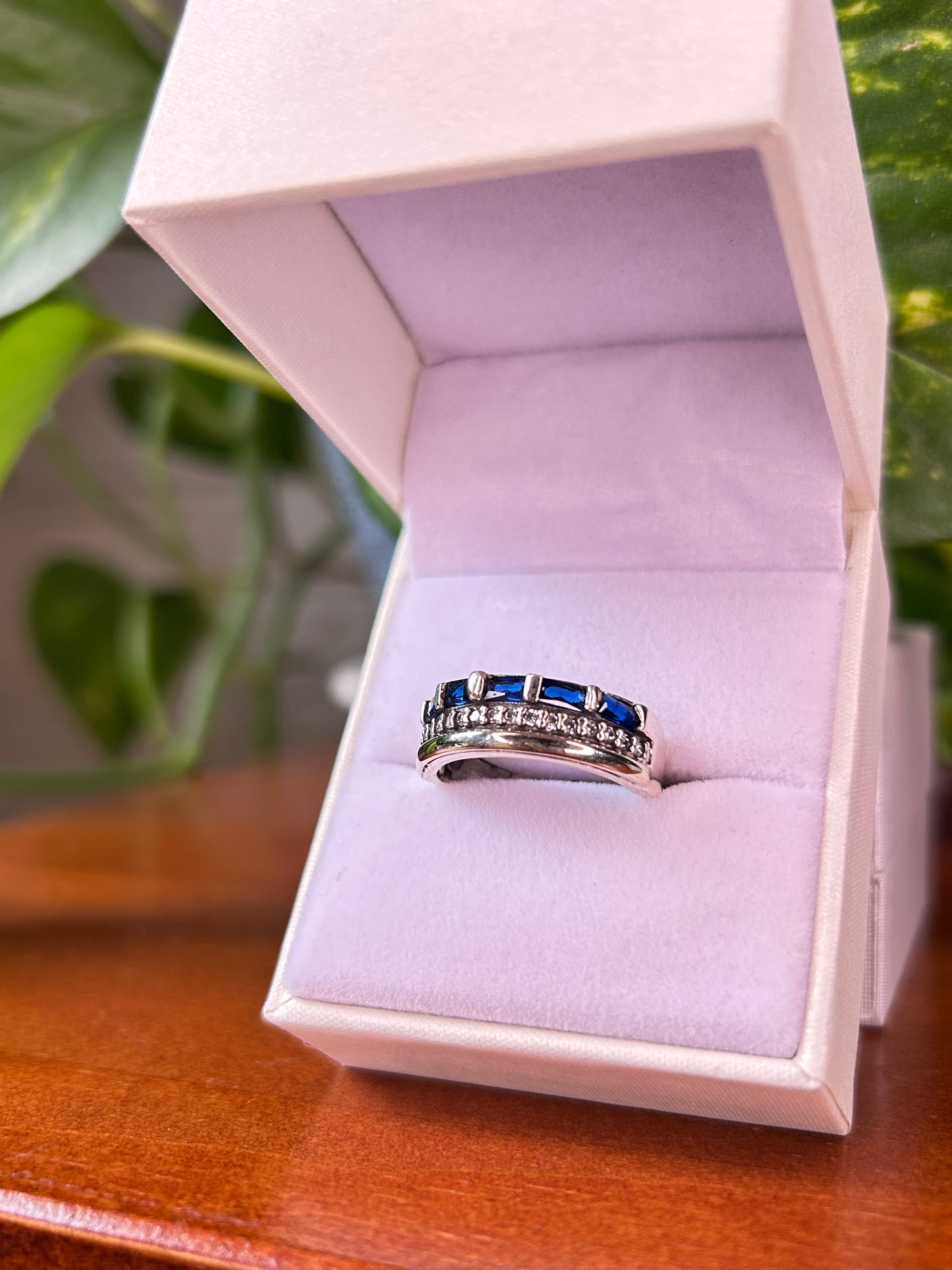 Anillo plata y oro blue