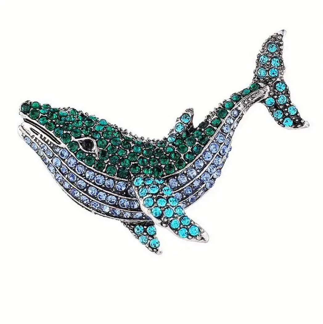 Prendedor ballena azul