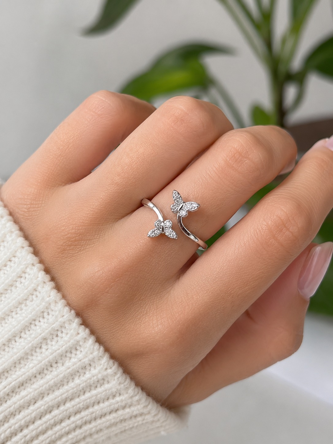 Anillo Mariposas Cristal