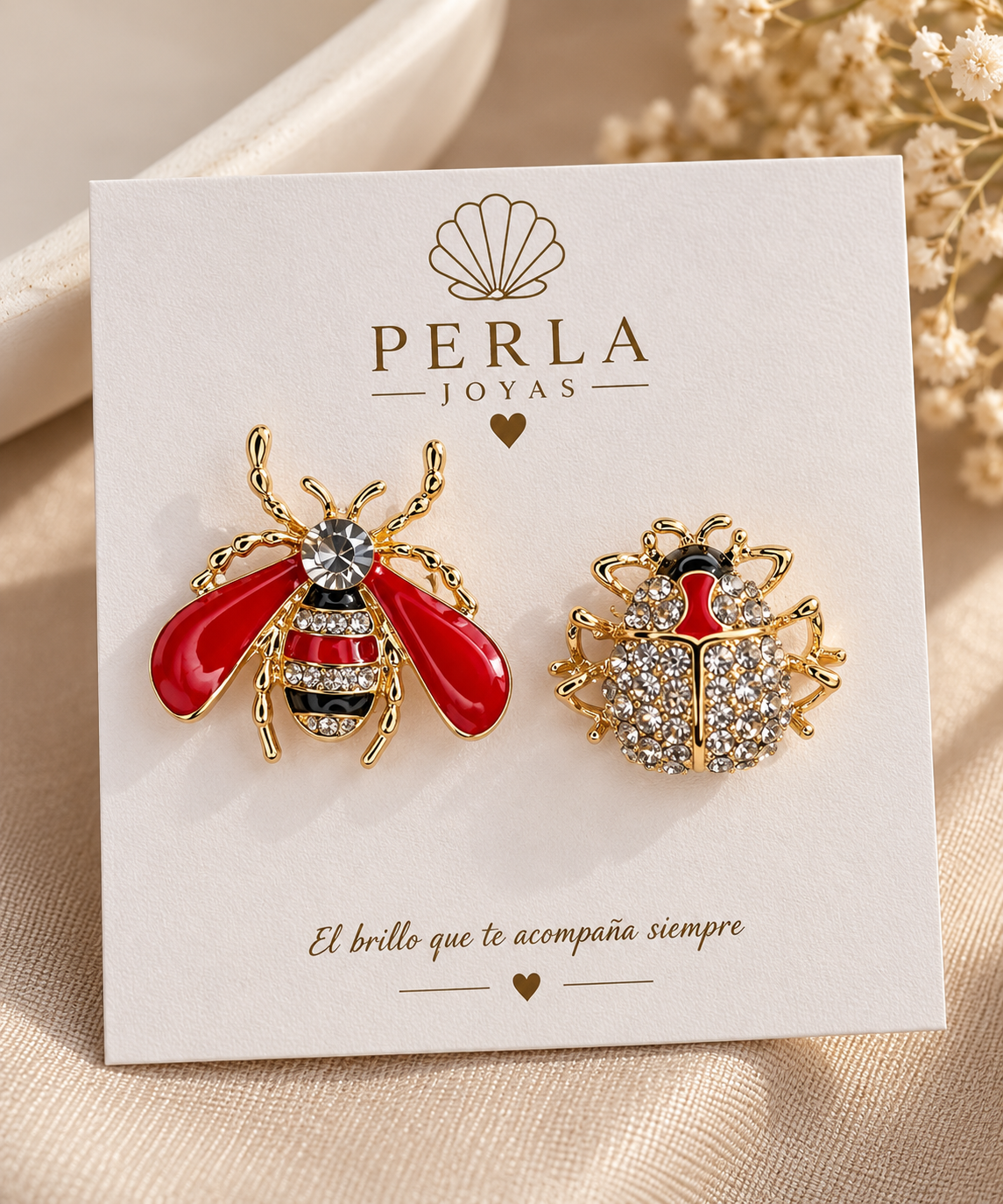 Prendedores Dúo Bee Glitter