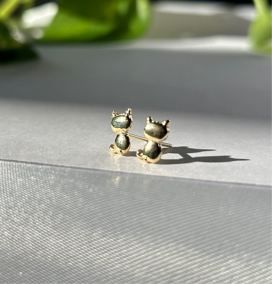 Caravanas gatitos dorados